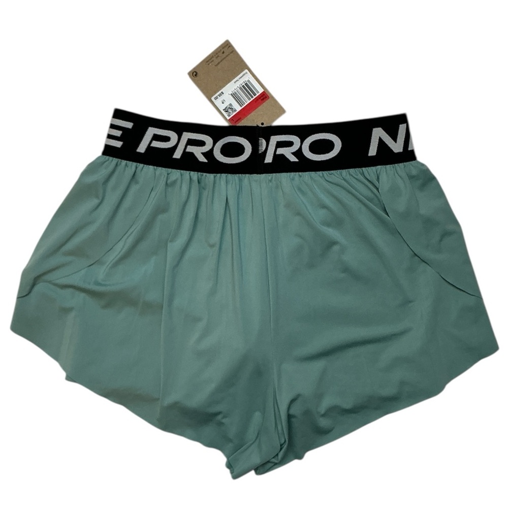 NWT**Nike Pro Girl’s Teal Shorts L - Picture 3 of 6